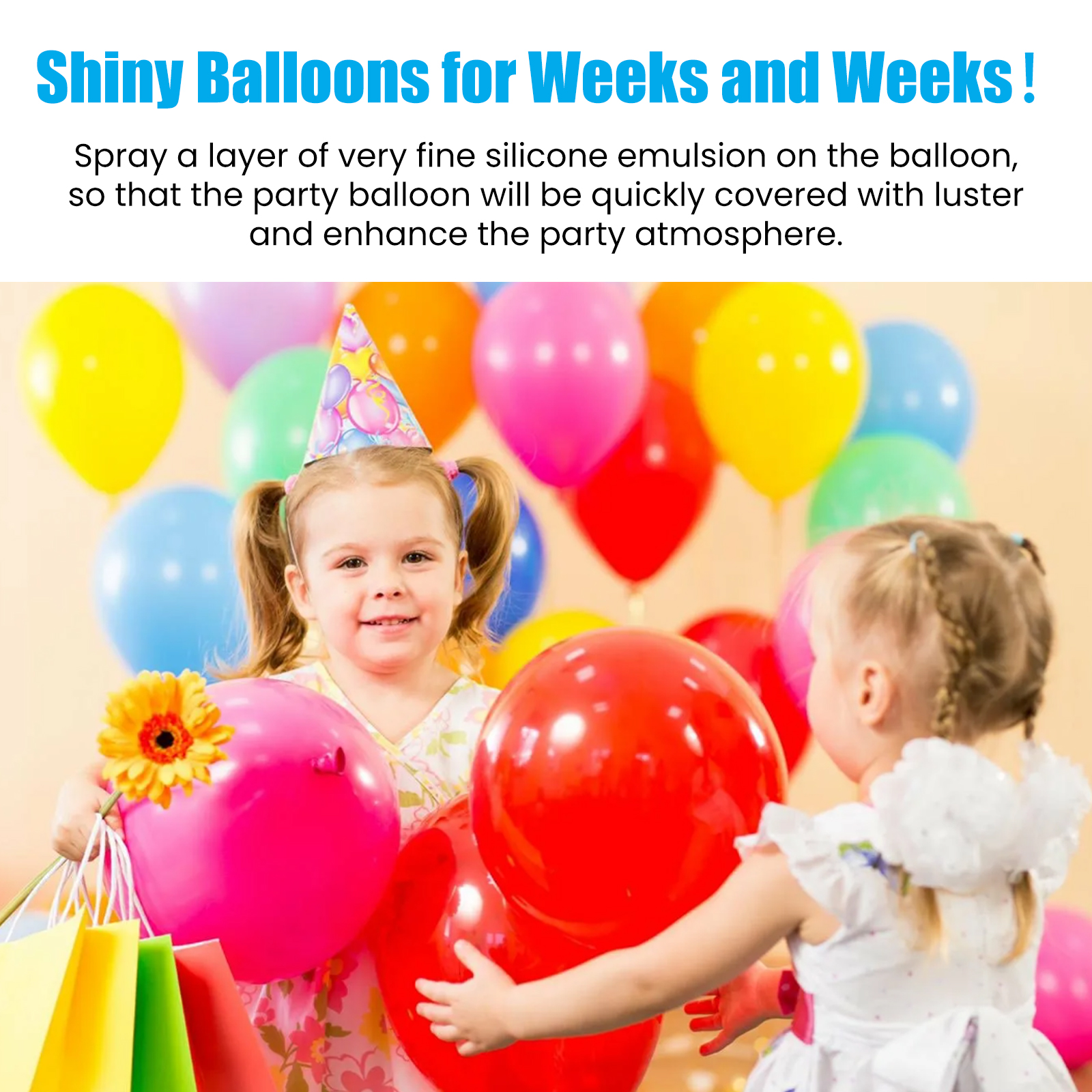 Balloon Shine Spray Silicone Emulsion Gloss Enhancer Anti Oxidation Fade Resistant Party Decoration 100ml