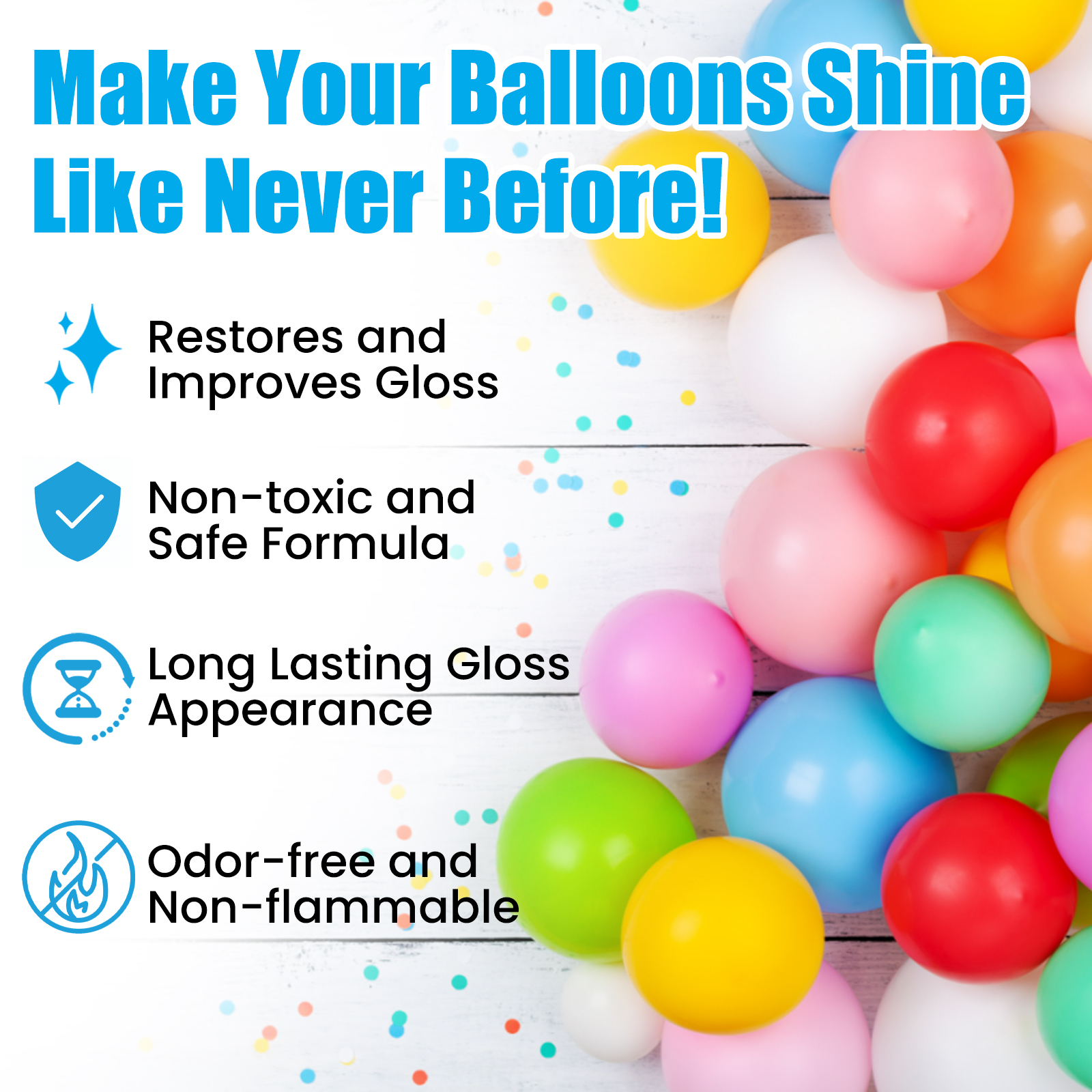 Balloon Shine Spray Silicone Emulsion Gloss Enhancer Anti Oxidation Fade Resistant Party Decoration 100ml