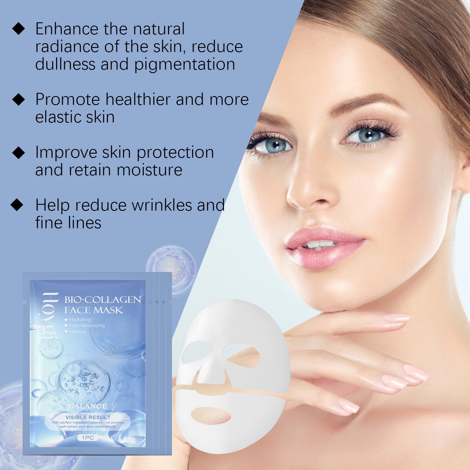 Collagen Moisturizing Face Mask Hydrating Nourishing Refreshing For Daily Skin Care