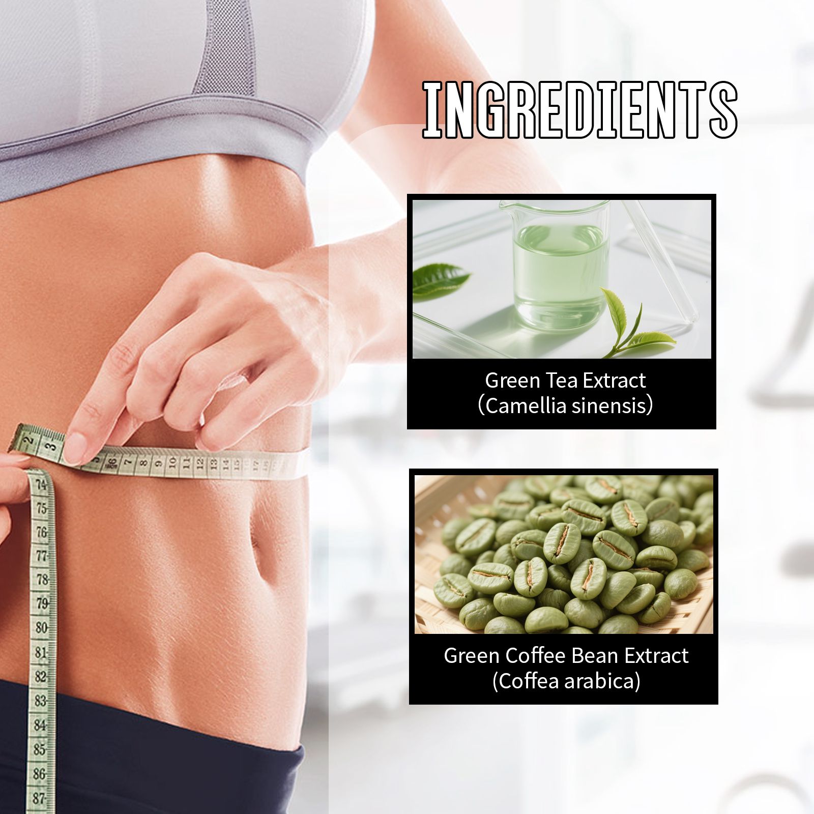 Herbal Body Shaping Drops Green Tea Green Coffee Extract Daily Wellness Supplement 30ml