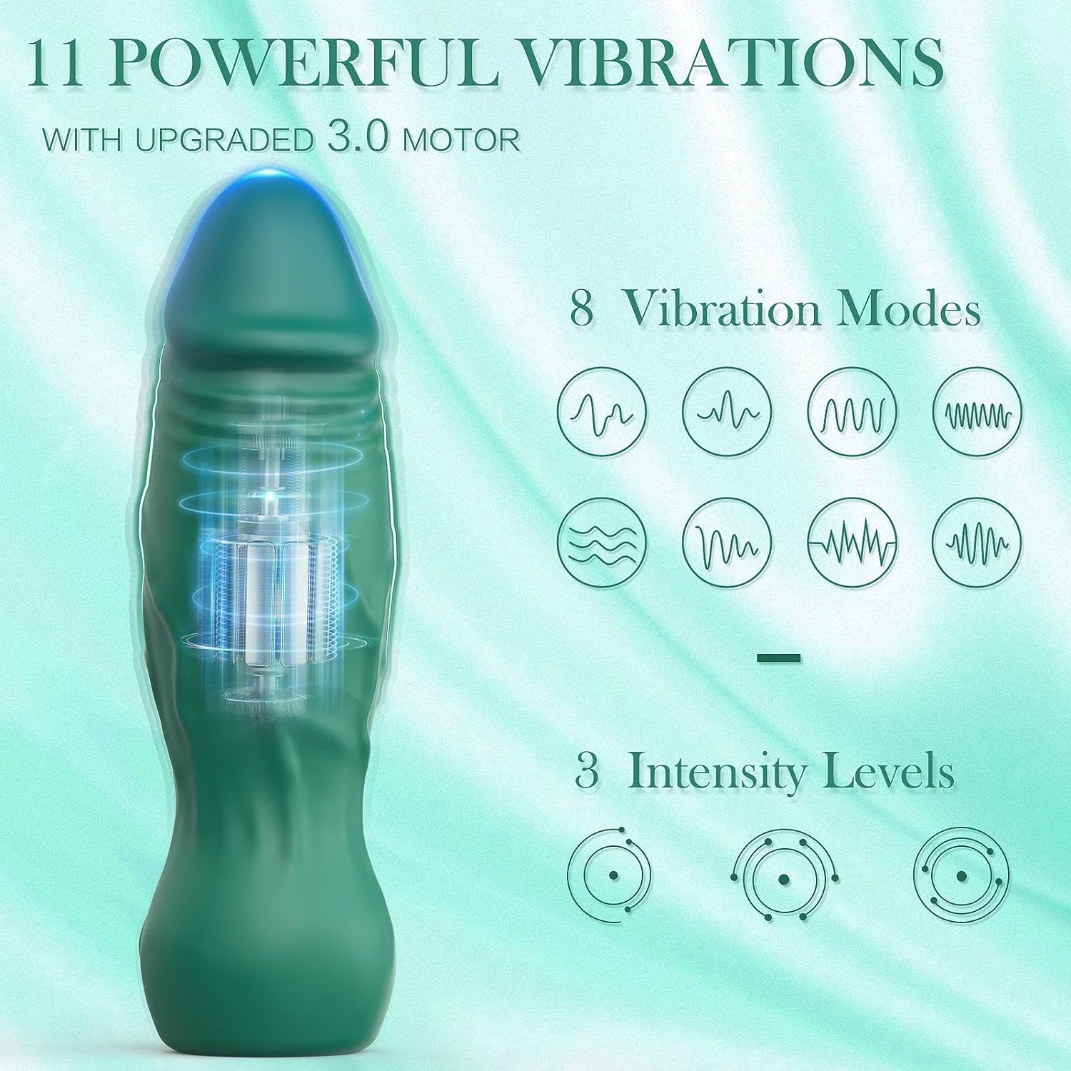 (Purple) Women Vibrator Dildo Flirting Mini Love Egg G-Spot Vibrators 11 Frequency Strong Vibration Adult Female Masturbation Product