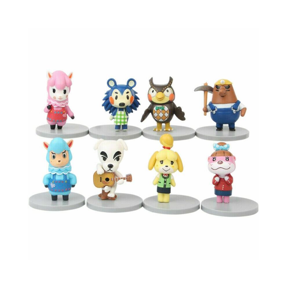(8PCS/Set) 8Pcs/set Animal Crossing Figures Toy Cake Topper