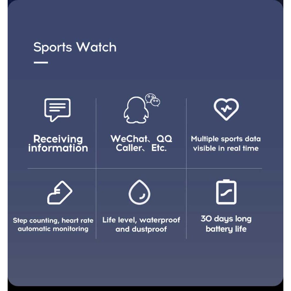 (Pink) Pro Bluetooth Smart Watch Men Women Y68 Blood Pressure Heart Rate Monitor Sport S