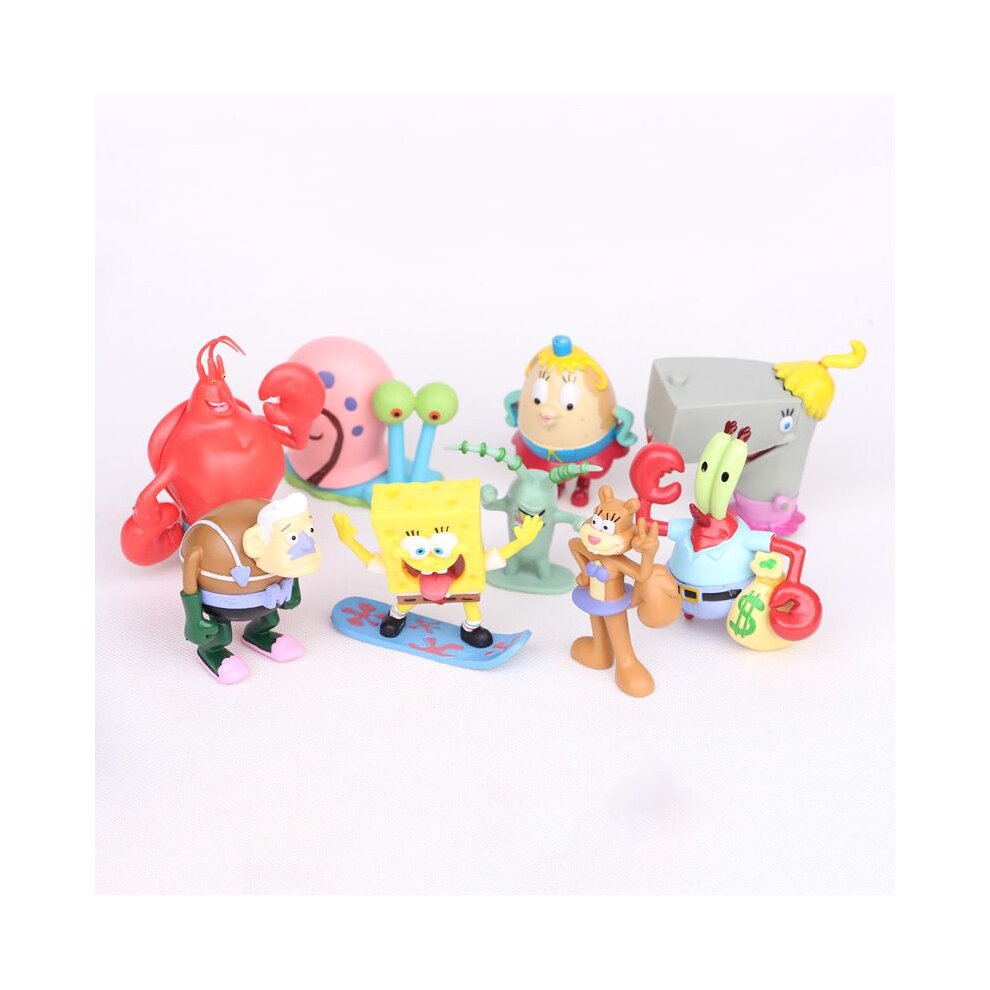 12PCS SpongeBob Action Figure SquarePants Patrick Sandy Gary Cake Topper Toys