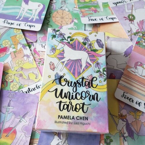 Crystal Unicorn Tarot Decks English Fortune Tell Divination Oracle Card Game