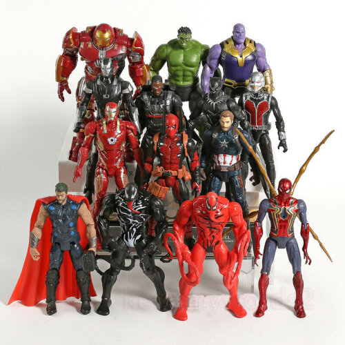 14 Pcs Marvel Avengers Play toy PVC 7' Action Figure Gift Thanos Iron man Hulk