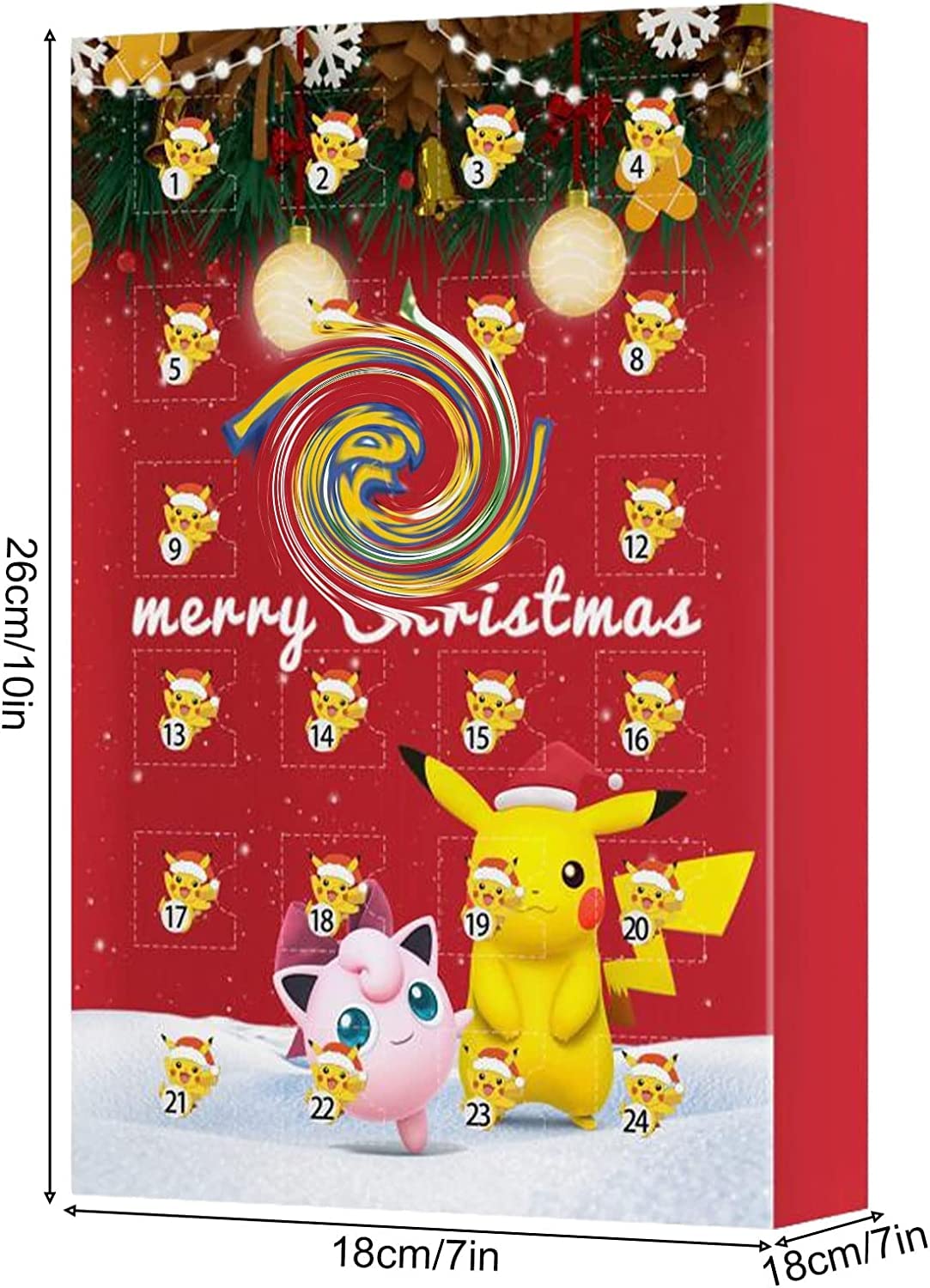 Pokemon Advent Calendar 2023 Countdown Calendar with 24pc Anime Pikachu Figures Cartoon Mini Model Doll Toys Gift Box for Kids Teens Party Favors Supplies