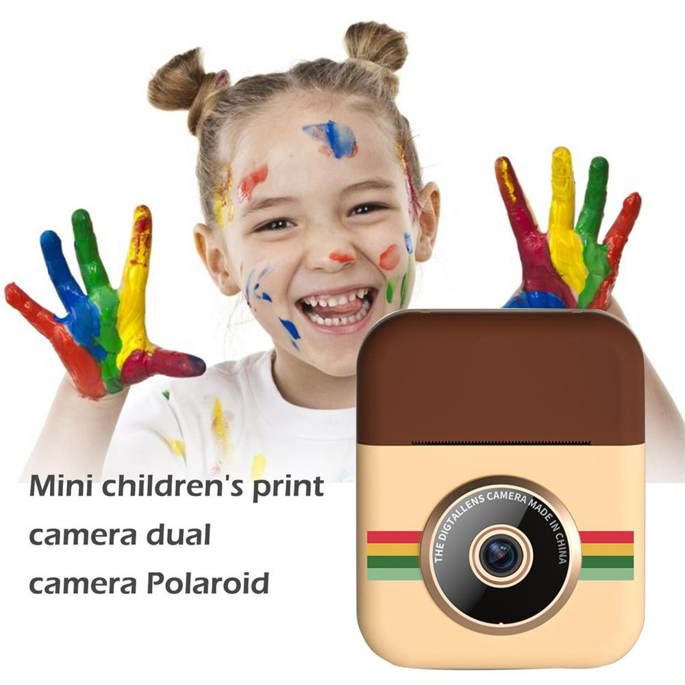 Kids Instant Printing Camera Mini Digital Camera With HD 1080P Video Recording Thermal Photo Paper 32GB SD Card New Year Christmas Birthday Gift for 3 4 5 6 7 8 9 10 Years Old Girls Boys