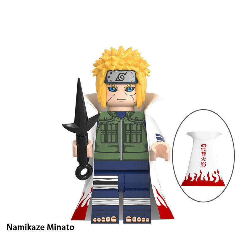 Anime Minifigures Building Blocks Toys Set with Weapons Cartoon Naruto Action Figures 8PCS Collectible Battle Building Kit Fit Lego for Boys Girls Birthday Christmas Gift