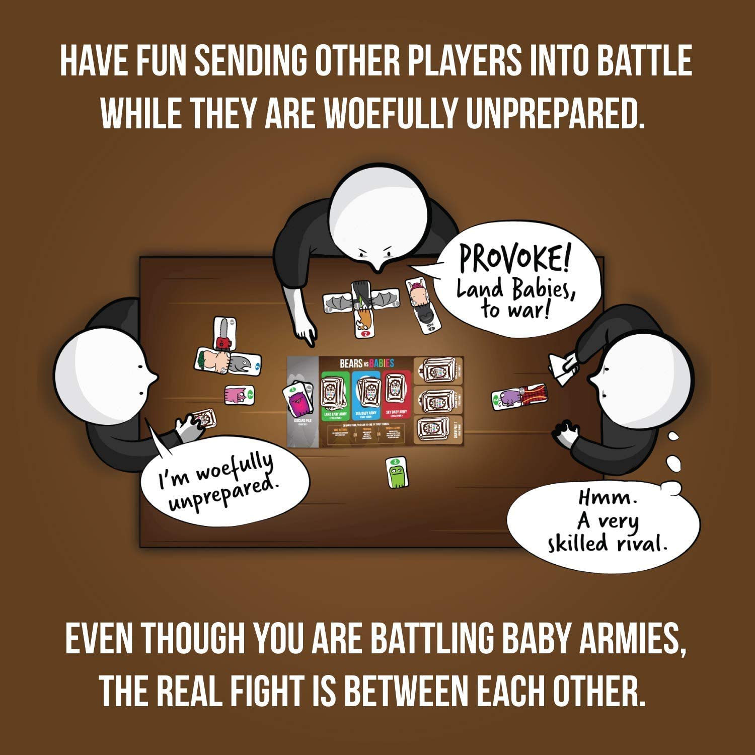 Board Game Bears vs Babies by Exploding Kittens Card Games Fun Family Party Toys for Adults Teens and Kids Parent Child Educational Toys Gift