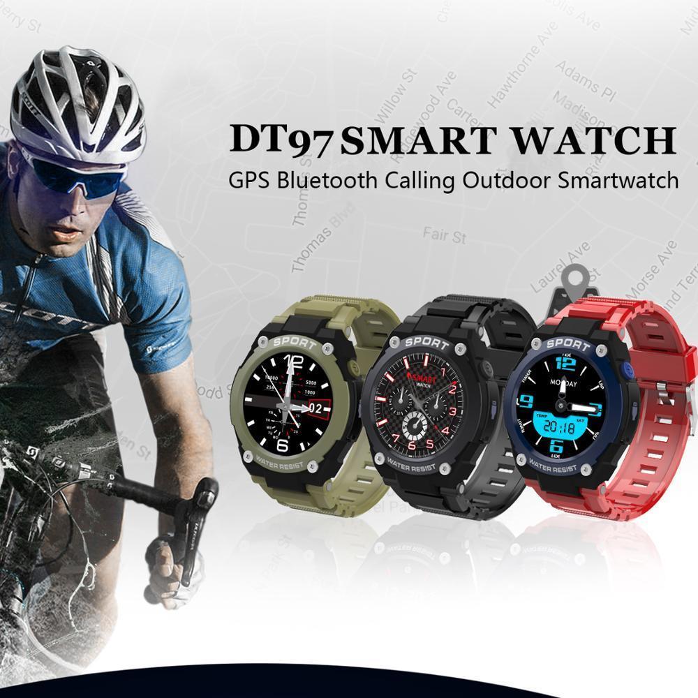 Smart Watch Fitness Tracker Heart Rate Monitor Waterproof GPS Sports Watch Red