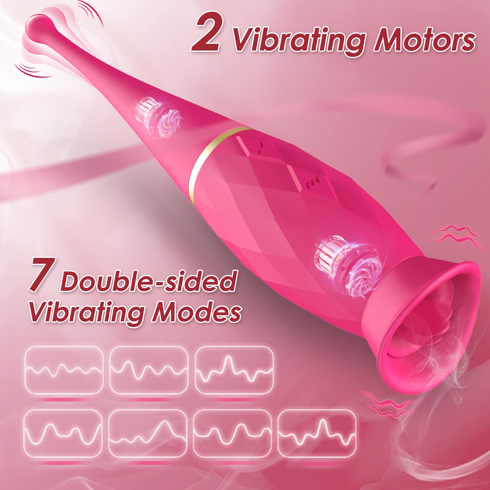 Bullet Vibrator Sex Toys Dildo G-spot Vibrators Adult Toys Licking Massager for Women 7 Powerful Function Quiet High Frequency Vaginal Anal Clit Nipple Stimulating