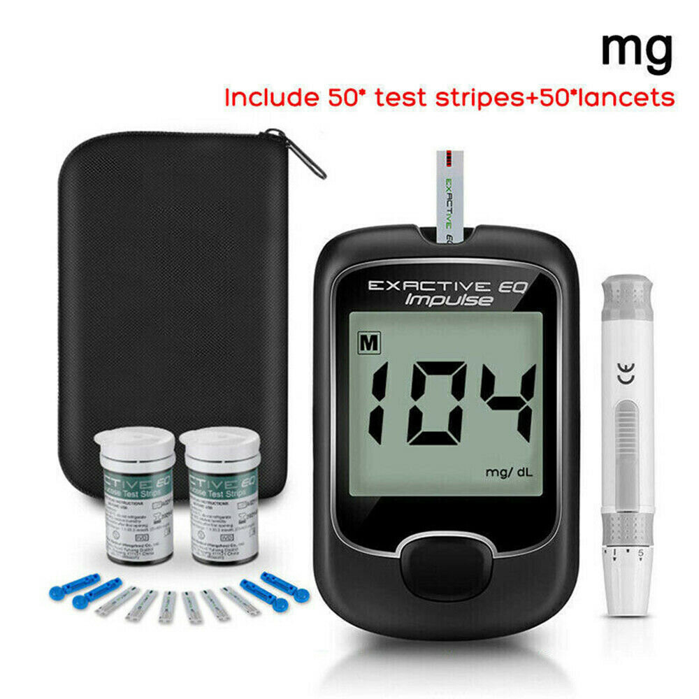 (Host mg/dL+50X test paper+50X needles) Blood Glucose Monitor Kit Test Strips Lancets Optium Neo Blood Glucose&Ketone Monitor Reader