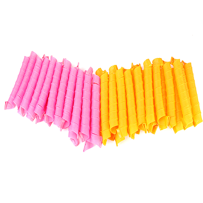 (20pcs 45CM) Magic Hair Curler Hair Rollers Styling Tool No Heat Leverage Spiral Roller with Hook