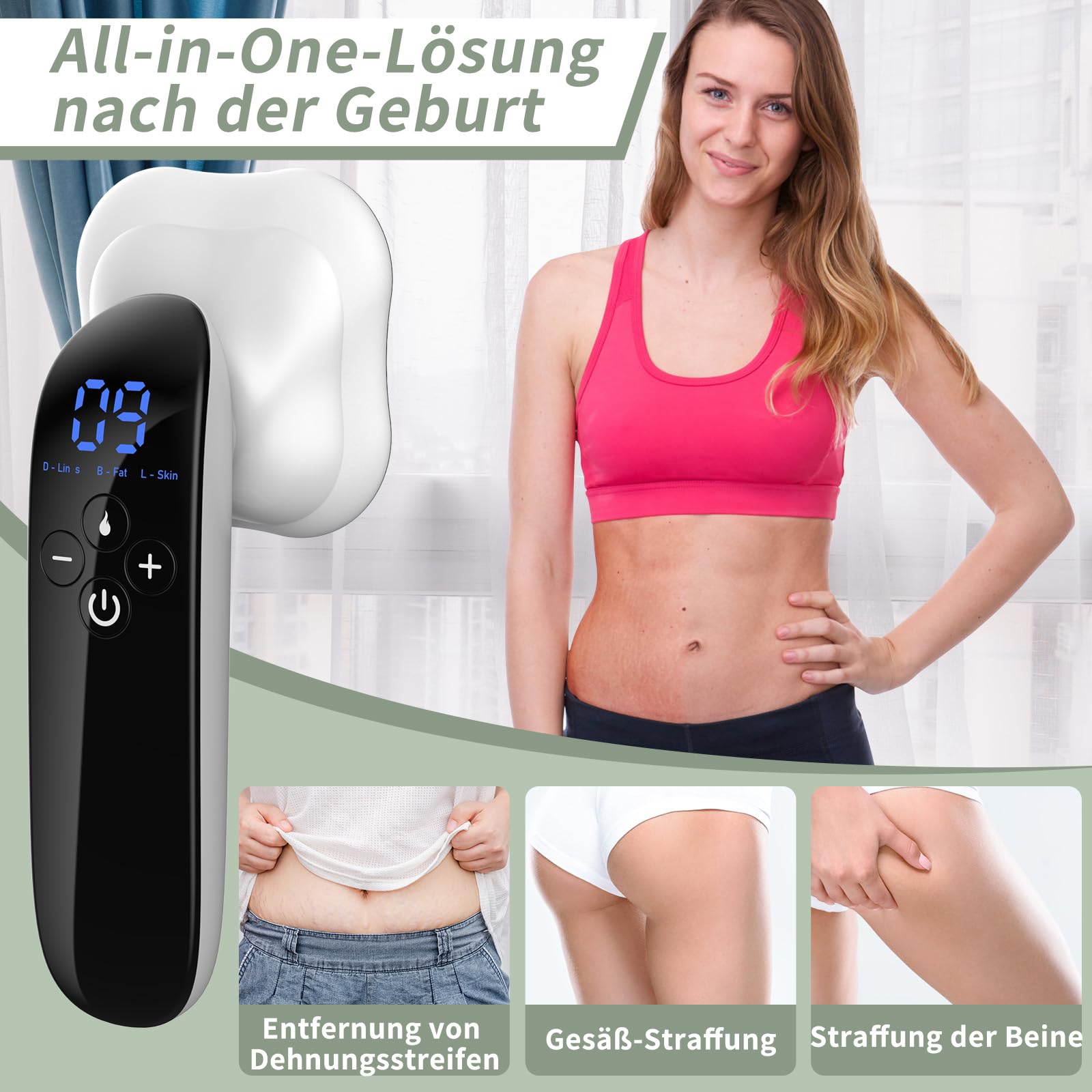 Cellulite Remover Massager  EMS Slimming Instrument Hand Held Body Sculpting Machine for Belly Waist Arm Leg and Butt