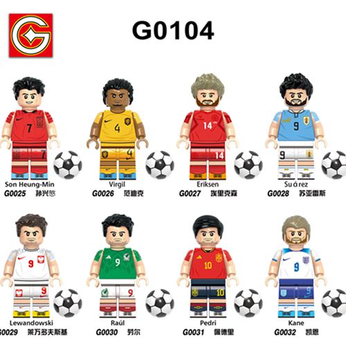 8PCS World Cup Football Team figure Fit Lego Building Block Toy XMAS
