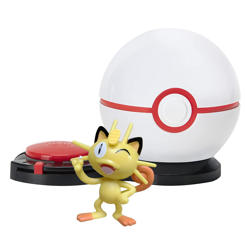 (Pikachu) Pokémon Surprise Attack Game Battle Figures with Six Attack Discs Poké Balls of Pikachu Charmander Bulbasaur or Squirtle Figures Toys for Junior and Master Trainer Training Kids Gifts
