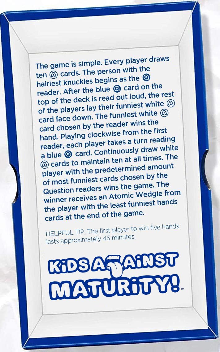 Kids Against Maturity Card Game for Kids and Families Super Fun Hilarious for Family Party Game Night