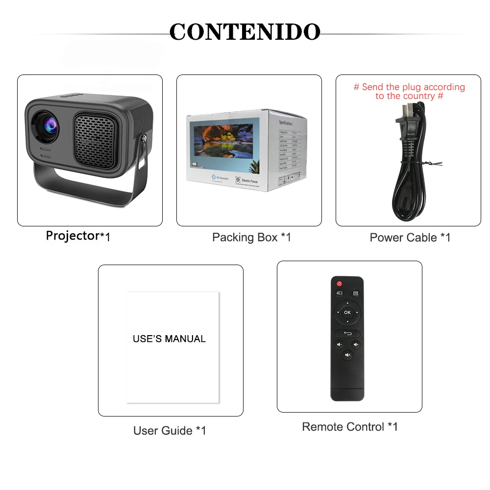 1080P Mini Projector WiFi Bluetooth Smart Home Theater Movie Android 9.0