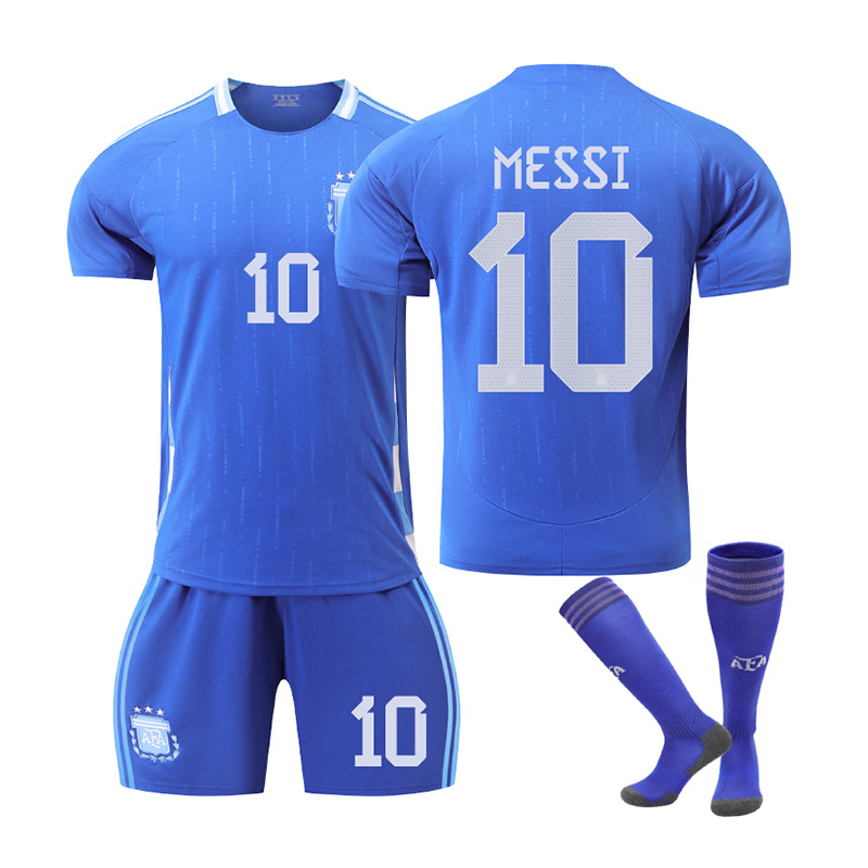 (Kids 2~3 Years) Football Kits for Kids Argentina Jersey 2024 2025 Away No.10 MESSI Activewear for Children Football Shirts Soccer Jerseys Football Gifts for Boys Girls