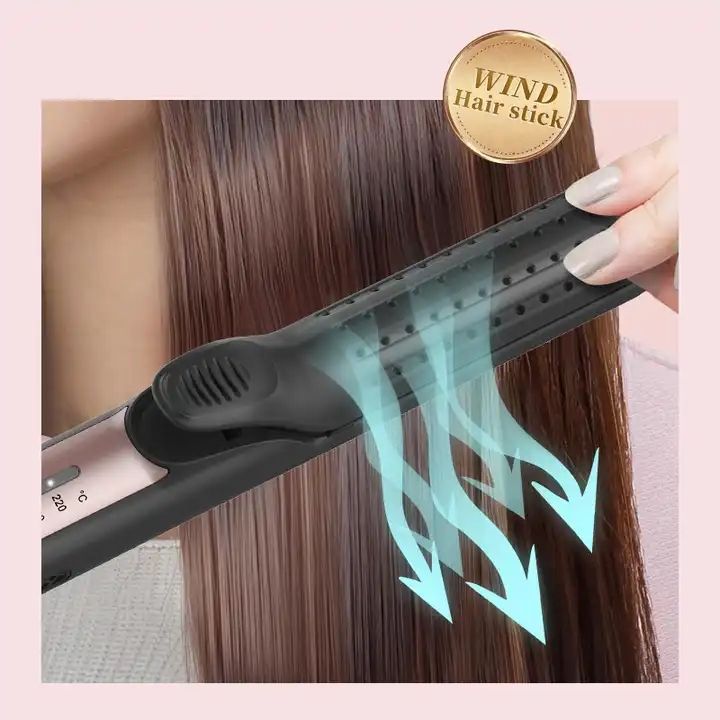 Hair Straighteners for Women Hair Curler Ceramic Plates Flat Iron Straightening Styling Tool for Long Short Thick Hair Adjustable Temperature LCD Display