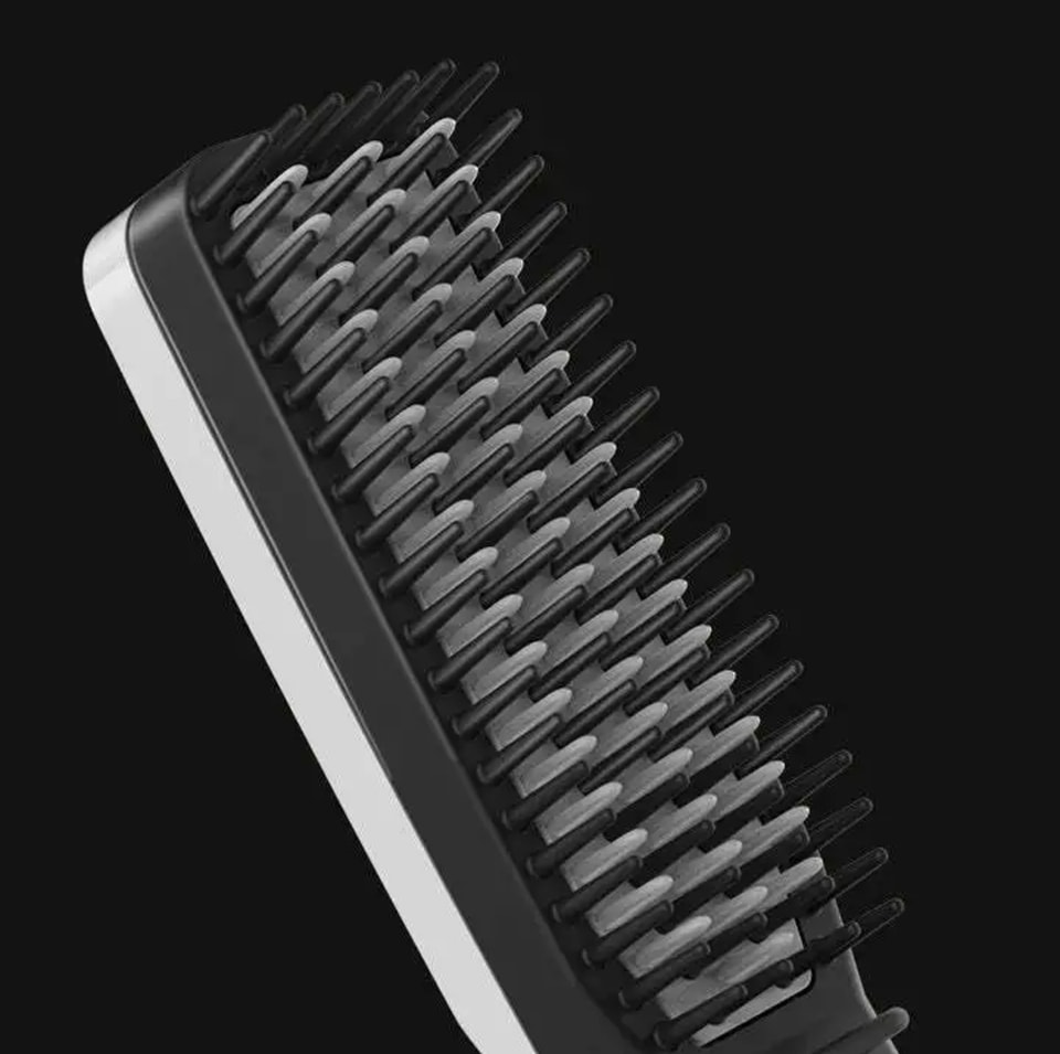 Unisex Adults Cordless Beard Straightener Brush Quick Heated Hair Styler Electric Painless Comb