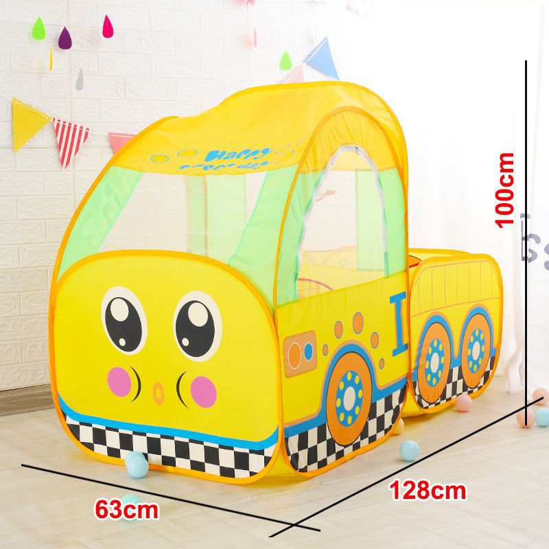 Children Indoor Cartoon Train Play Tent Imaginative Game House