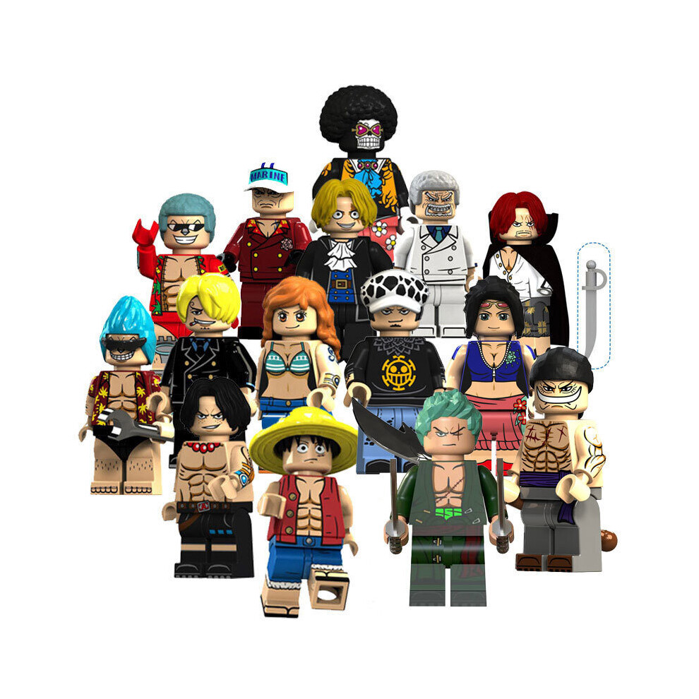 16PCS One Piece Collection Collection Minifigures Toys Gift Fit Lego