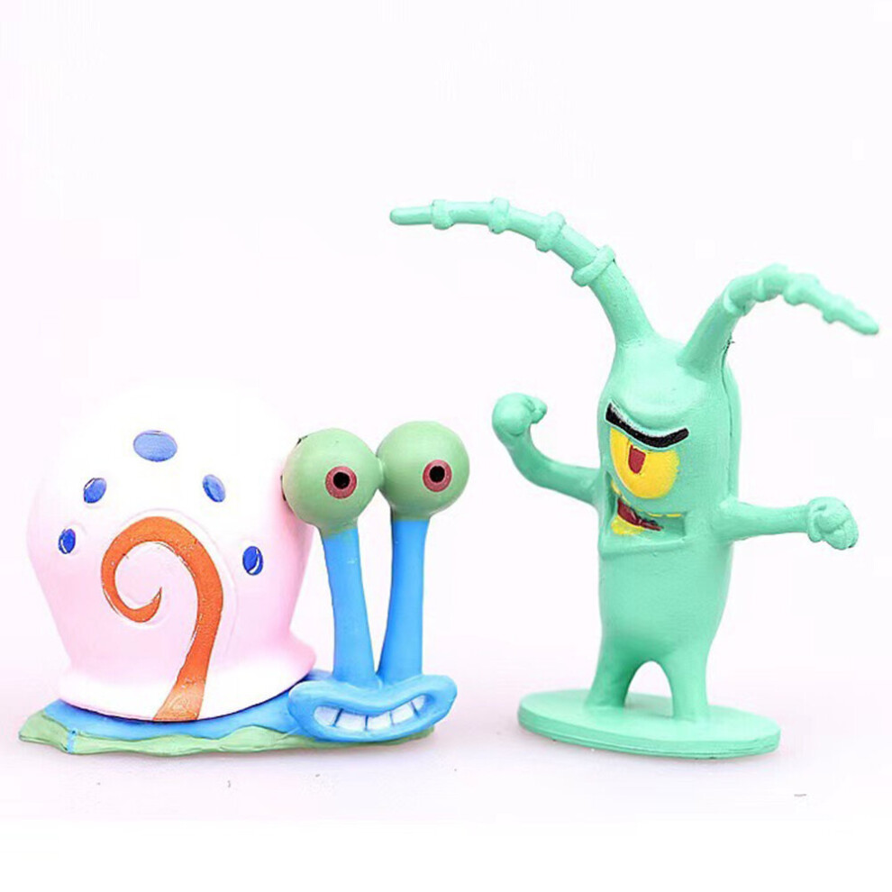 8Pcs SpongeBob SquarePants Action Figures Collectible Model Toy Gift for Kids