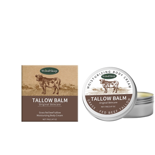 WoodSleep Beef Tallow Balm Moisturizer Sebum and Honey Cream Nourishing Softening Smoothing Relieve Dryness Face Body Cream Natural Beef Tallow Lotion
