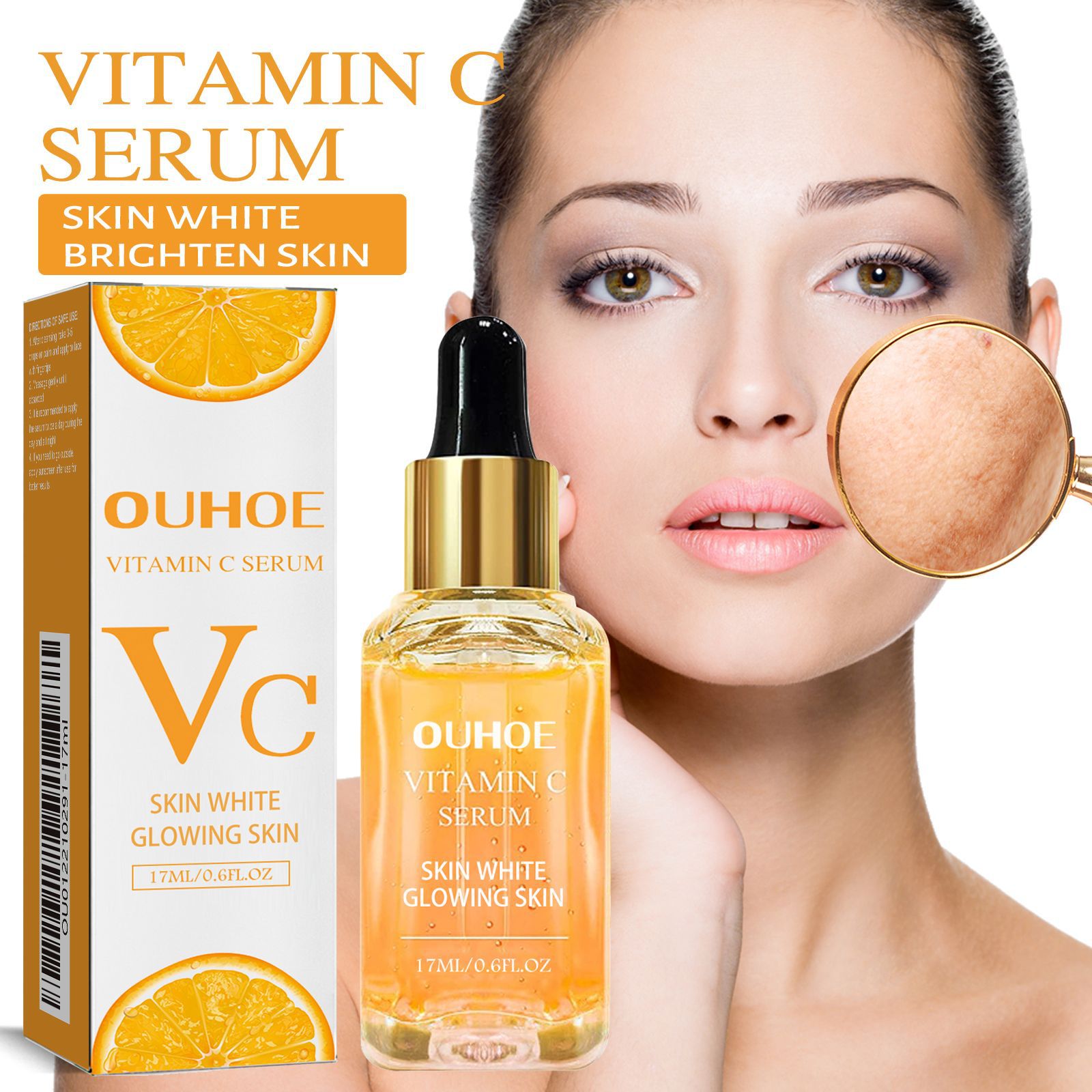 OUHOE Vitamin C Whitening Face Serum Remove Dark Spots Freckles Fade Melanin Retinol Anti-wrinkle Essence Brightening Beauty Skin Care