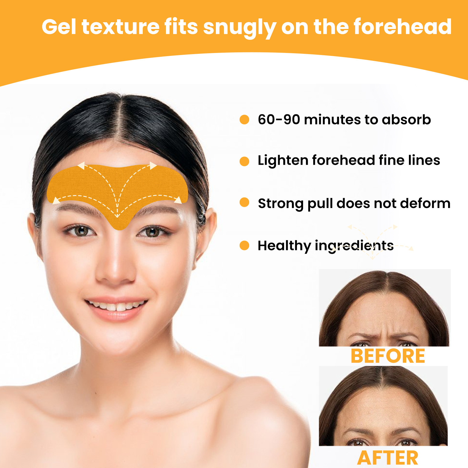 (1 PC) Collagen Forehead Wrinkle Patch Face Mask Head Fine Lines Remover Masks Lifting Anti Aging Stickers for women Face Skin Care Beauty