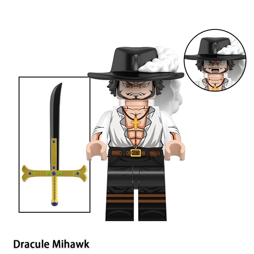 8pcs One Piece OP Hancock Donquixote Jinbe D·Teach Anime Mini Man Figure Fit Lego