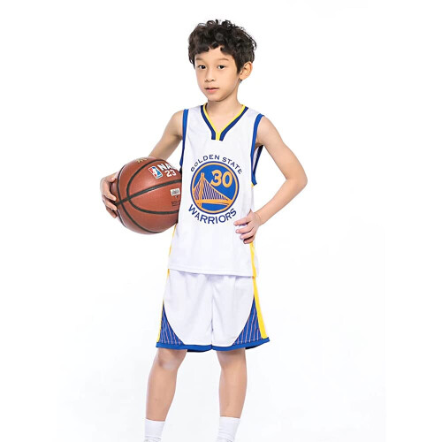 (Blue 2XS) Golden State Warriors Kids Basketball Jersey