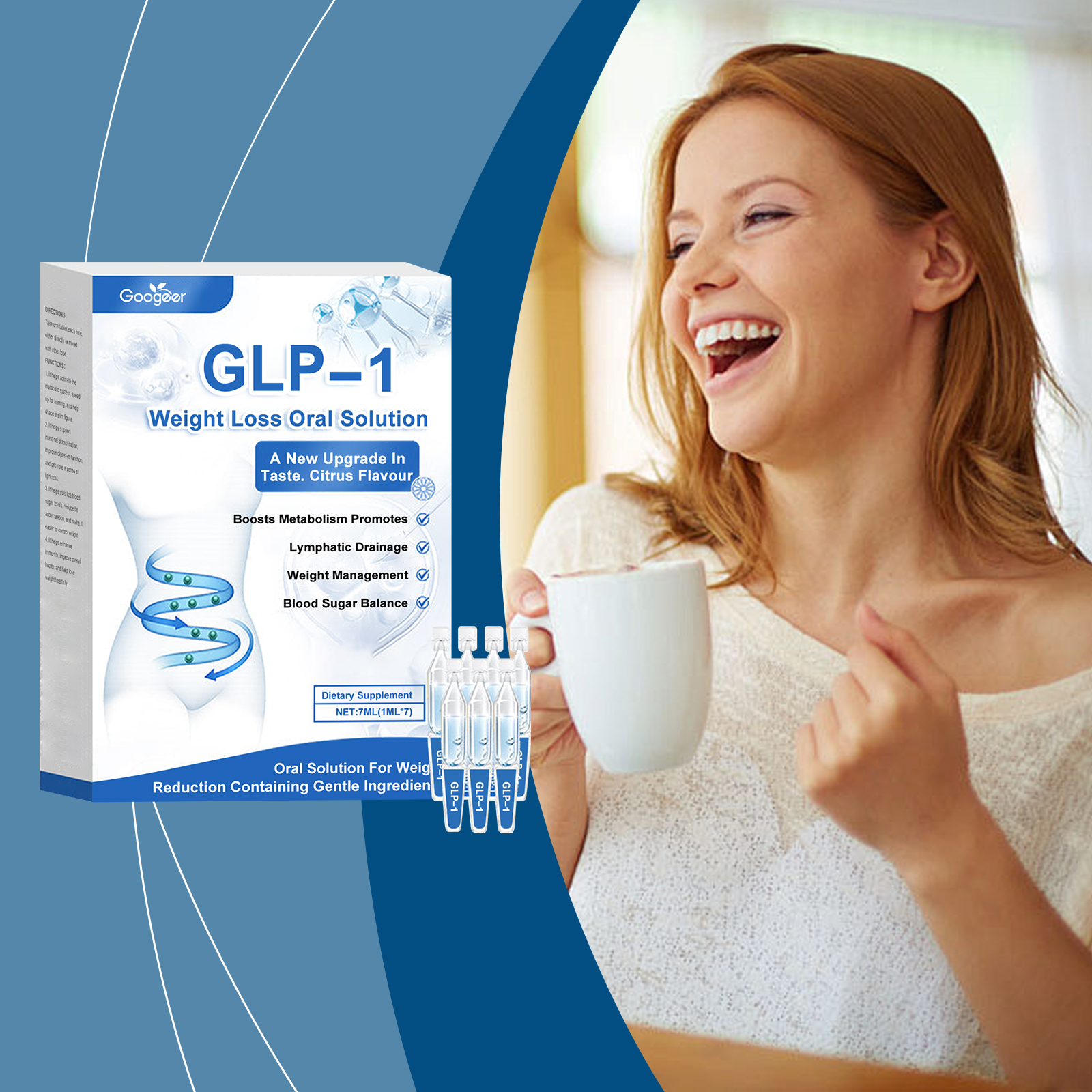 3Box Weight Loss Solution GLP-1 Health Solution Oral Liquid Weight Loss Supplement Drops Body Care Weight Management Supplies Body Slimming