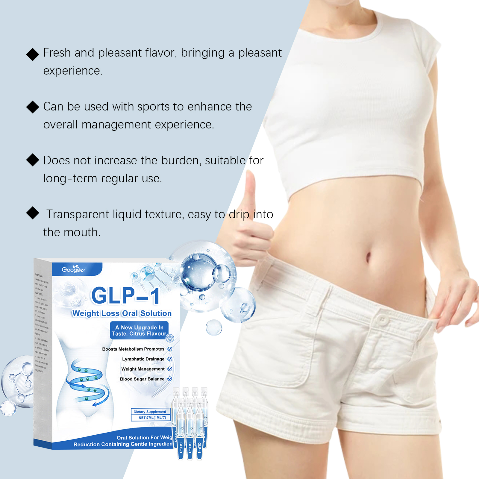 3Box Weight Loss Solution GLP-1 Health Solution Oral Liquid Weight Loss Supplement Drops Body Care Weight Management Supplies Body Slimming
