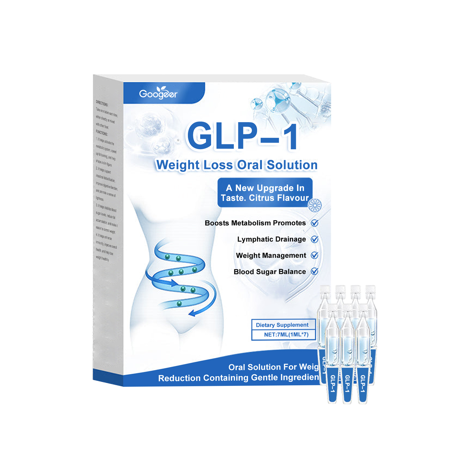 3Box Weight Loss Solution GLP-1 Health Solution Oral Liquid Weight Loss Supplement Drops Body Care Weight Management Supplies Body Slimming