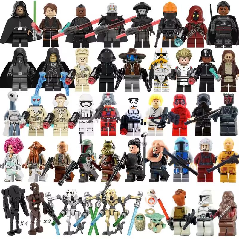 (6 Pcs Soldiers) Soldiers Mini Figures Star War Character Set Building Blocks Toys Gift for Kids Party Bag Fillers Party Supplies Collectible Series