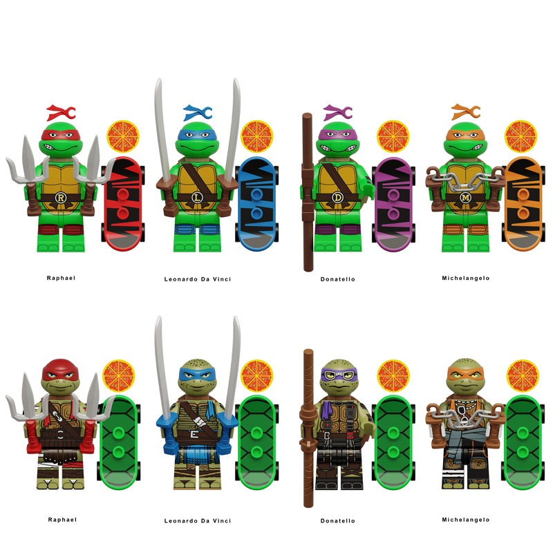 Mini Figures Teenage Mutant Ninja Turtles Building Blocks Exciting Toys to Discover Gift for Kids Party Supplies Anime Collectible Series