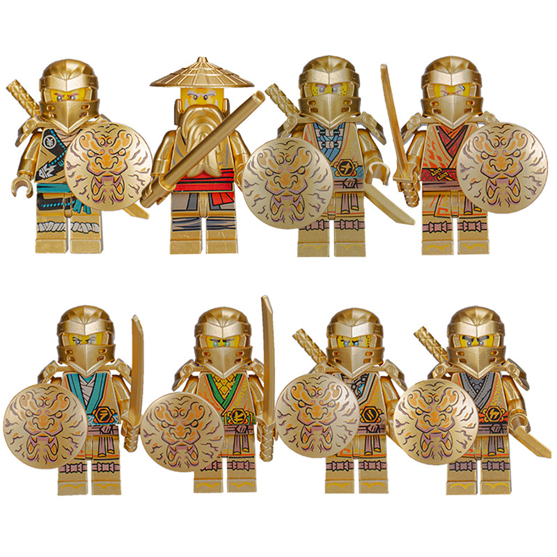 (Style B) Ninja Gold Building Blocks Humanoid Dolls Mini Characters Children Toys Birthday Gifts Cartoon Characters Party Favors
