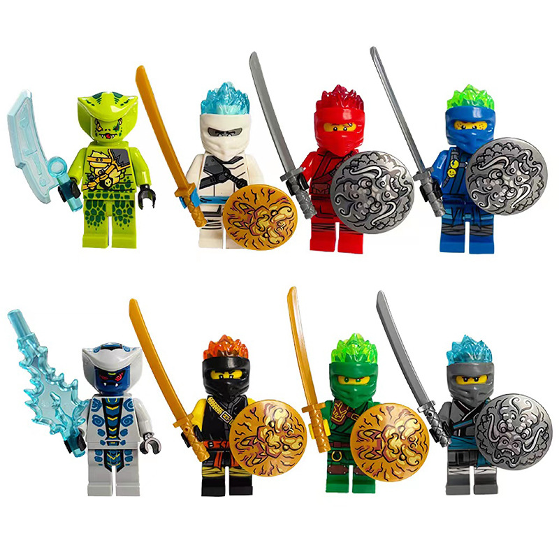 (Style B) Ninja Gold Building Blocks Humanoid Dolls Mini Characters Children Toys Birthday Gifts Cartoon Characters Party Favors