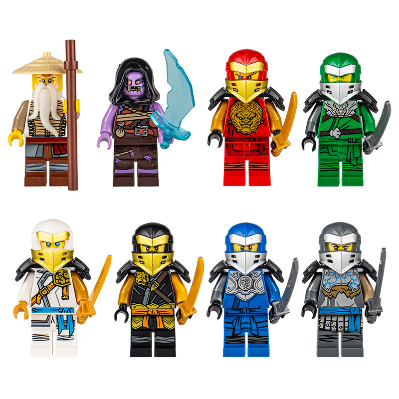 (Style B) Ninja Gold Building Blocks Humanoid Dolls Mini Characters Children Toys Birthday Gifts Cartoon Characters Party Favors