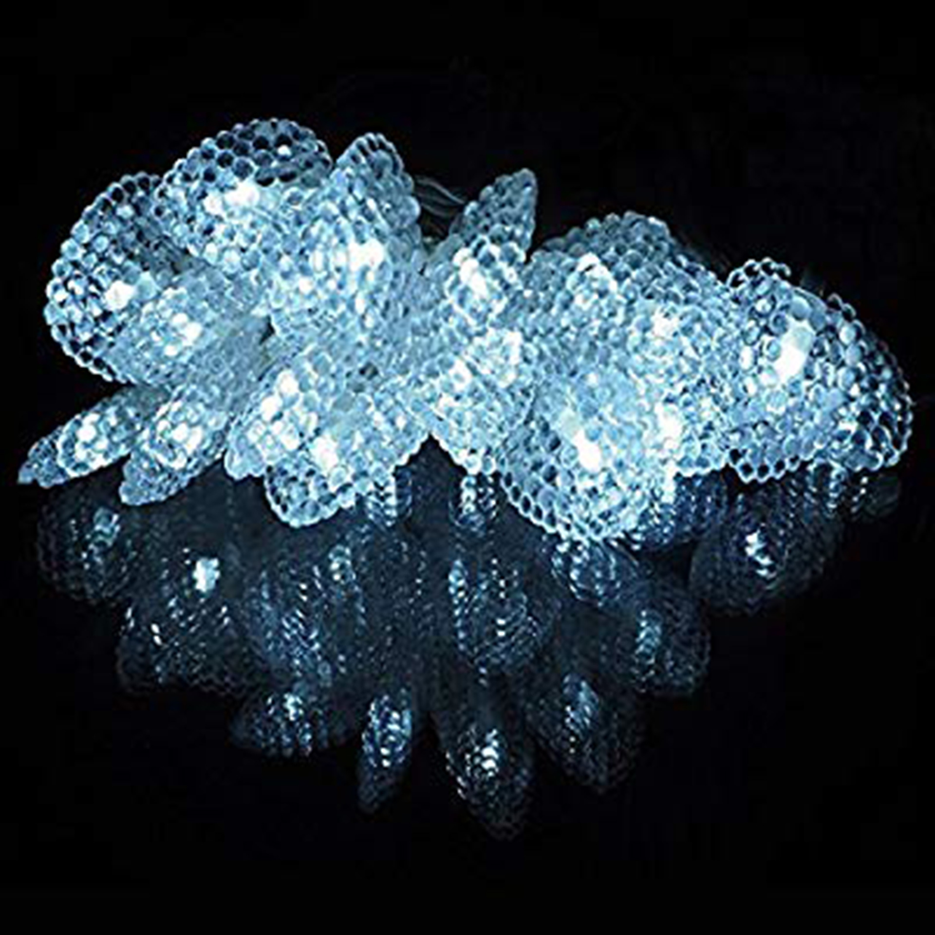 (RGB) Outdoor Waterproof Solar Love Lighting Chain 12 M 100 Light Small Heart