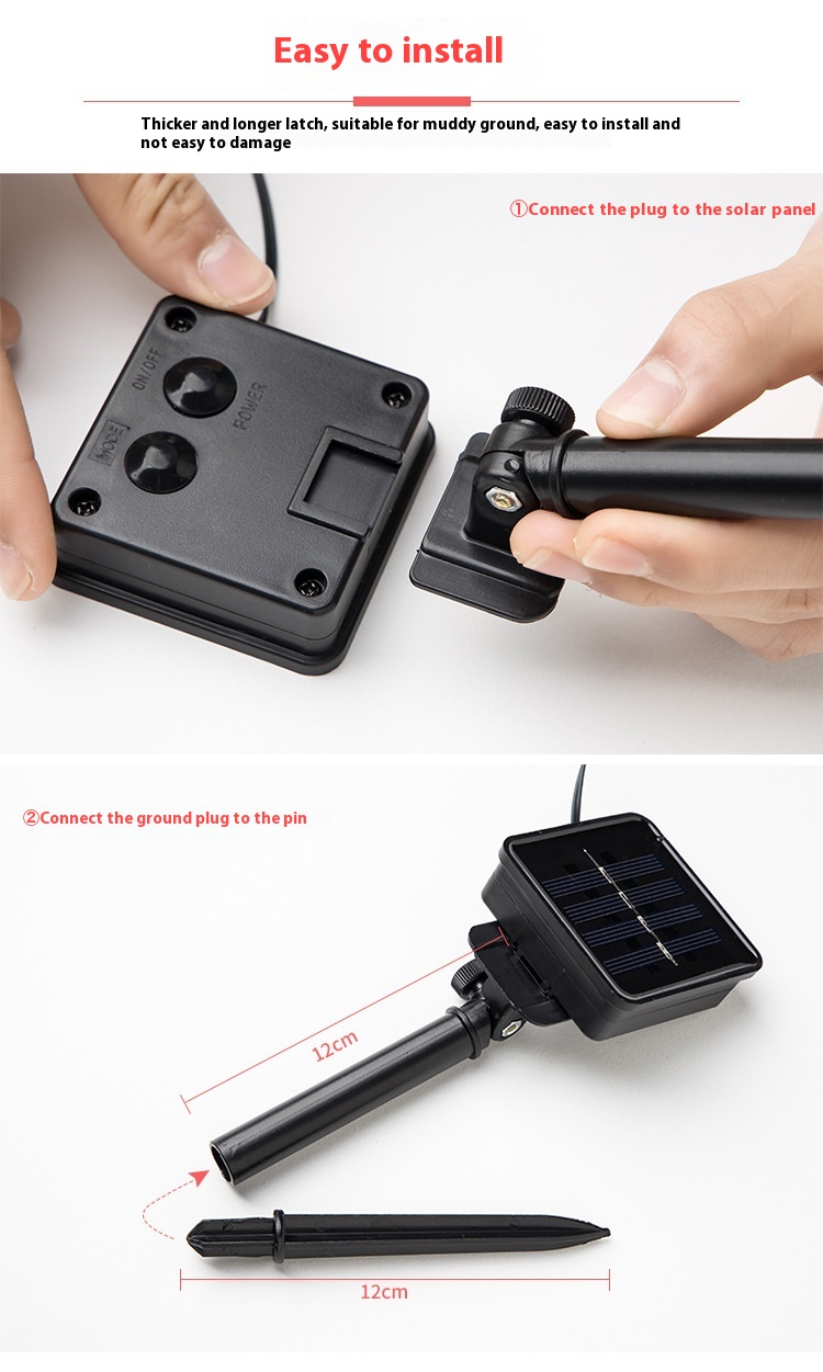 (RGB) Outdoor Waterproof Solar Love Lighting Chain 12 M 100 Light Small Heart