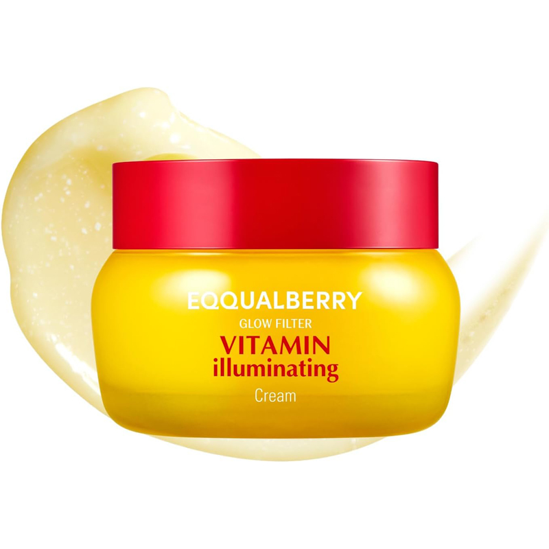 EQQUALBERRY Vitamin Illuminating Cream 50ml Brightening Face Body Moisturiser Niacinamide Tranexamic Acid Vitamin CLightweight Hydration Skin Tone Support New