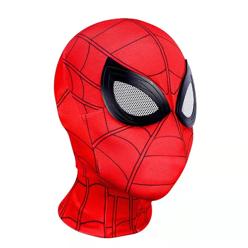 (06) Remy Miles Steel Spider Superhero Mask for Kids Adults with Spandex Lenses Halloween Cosplay Party Game Prop Performance