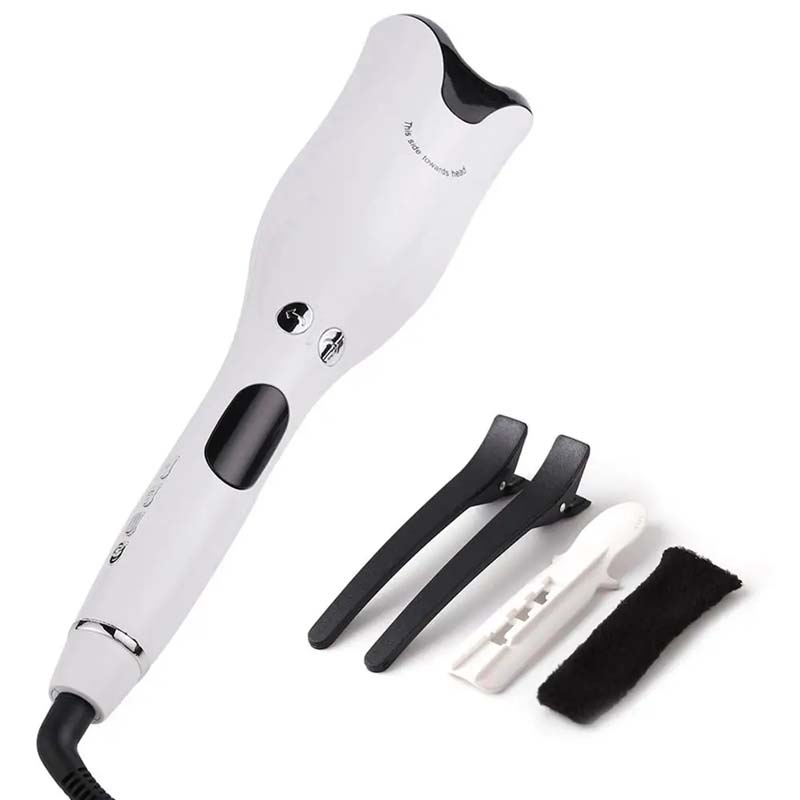 (Red) Curly Hair Artifact Multi Function Rose Curly Hair Stick Curling Iron Professional Styling Tools Wand Automatic Curling Iron