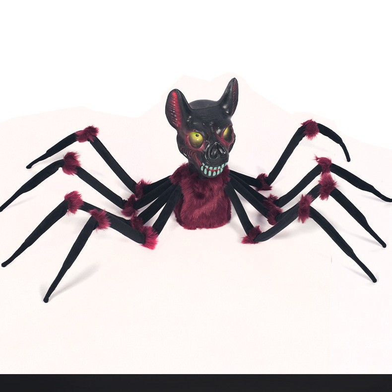 (Spider) Electric Spider Crawling Walking Thrilling Scary Light Up Sound Activated Electric Atmosphere Decor Prop