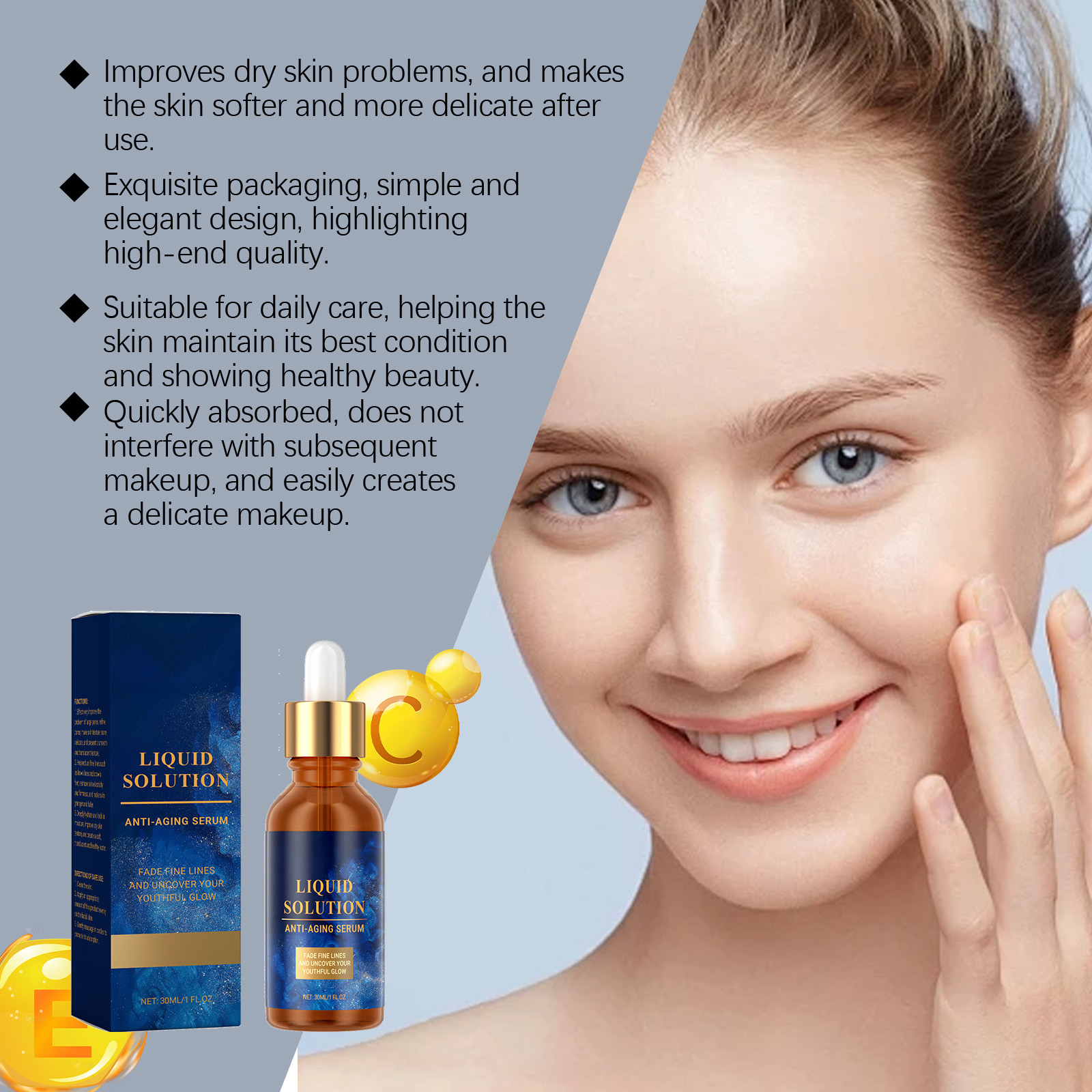 Firming Facial Essence Liquid Moisturizing Nourishing Boost Skin Elasticity Reduce Fine Lines Daily Face Care