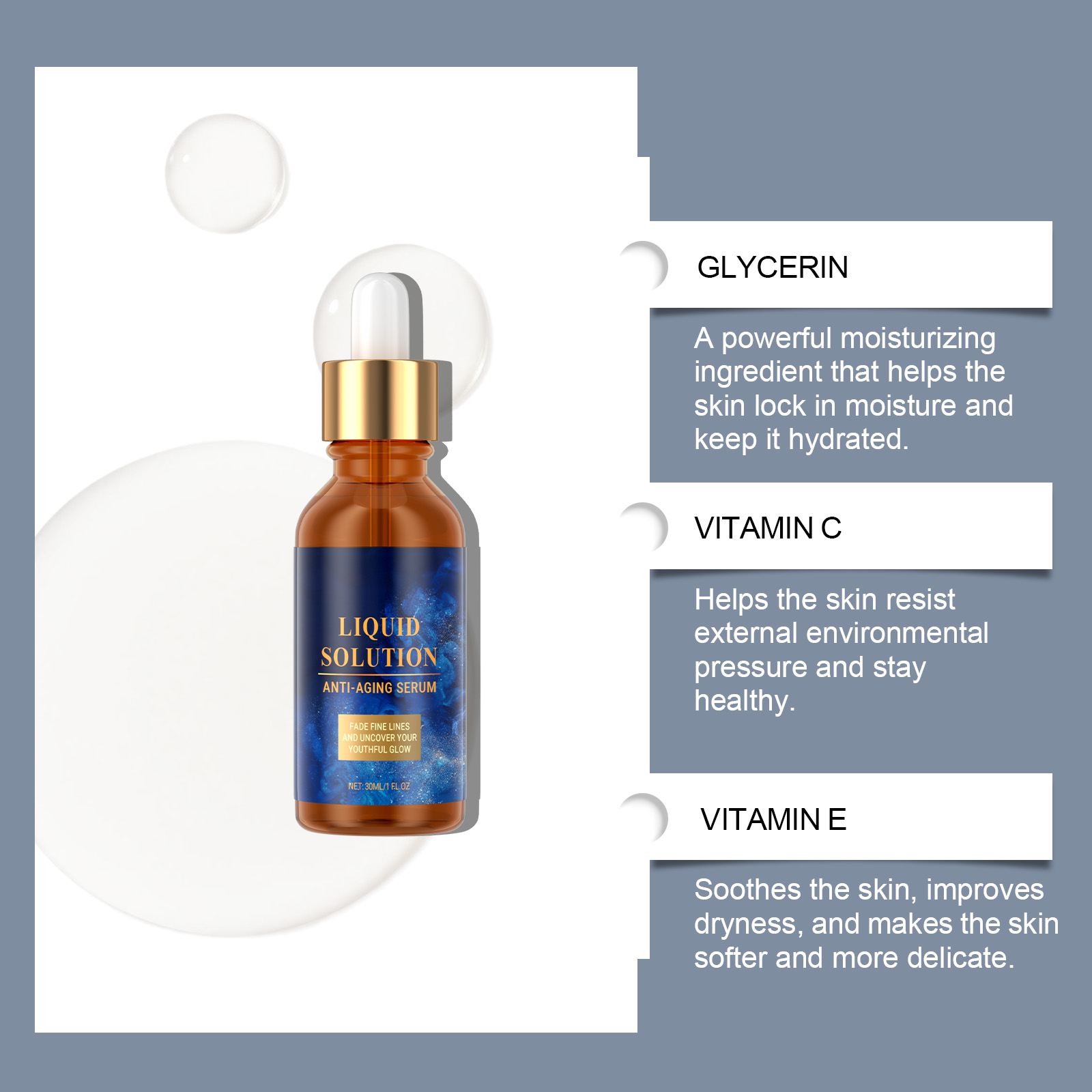 Firming Facial Essence Liquid Moisturizing Nourishing Boost Skin Elasticity Reduce Fine Lines Daily Face Care